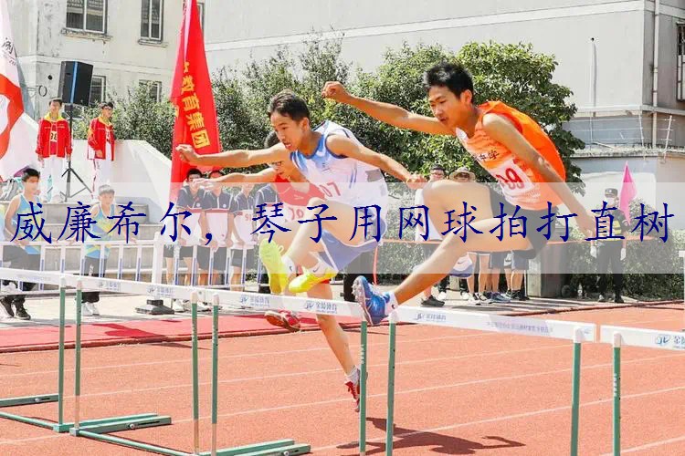 琴子用网球拍打直树